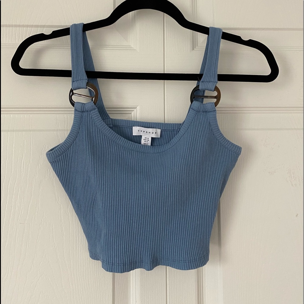 Topshop ring detail crop top